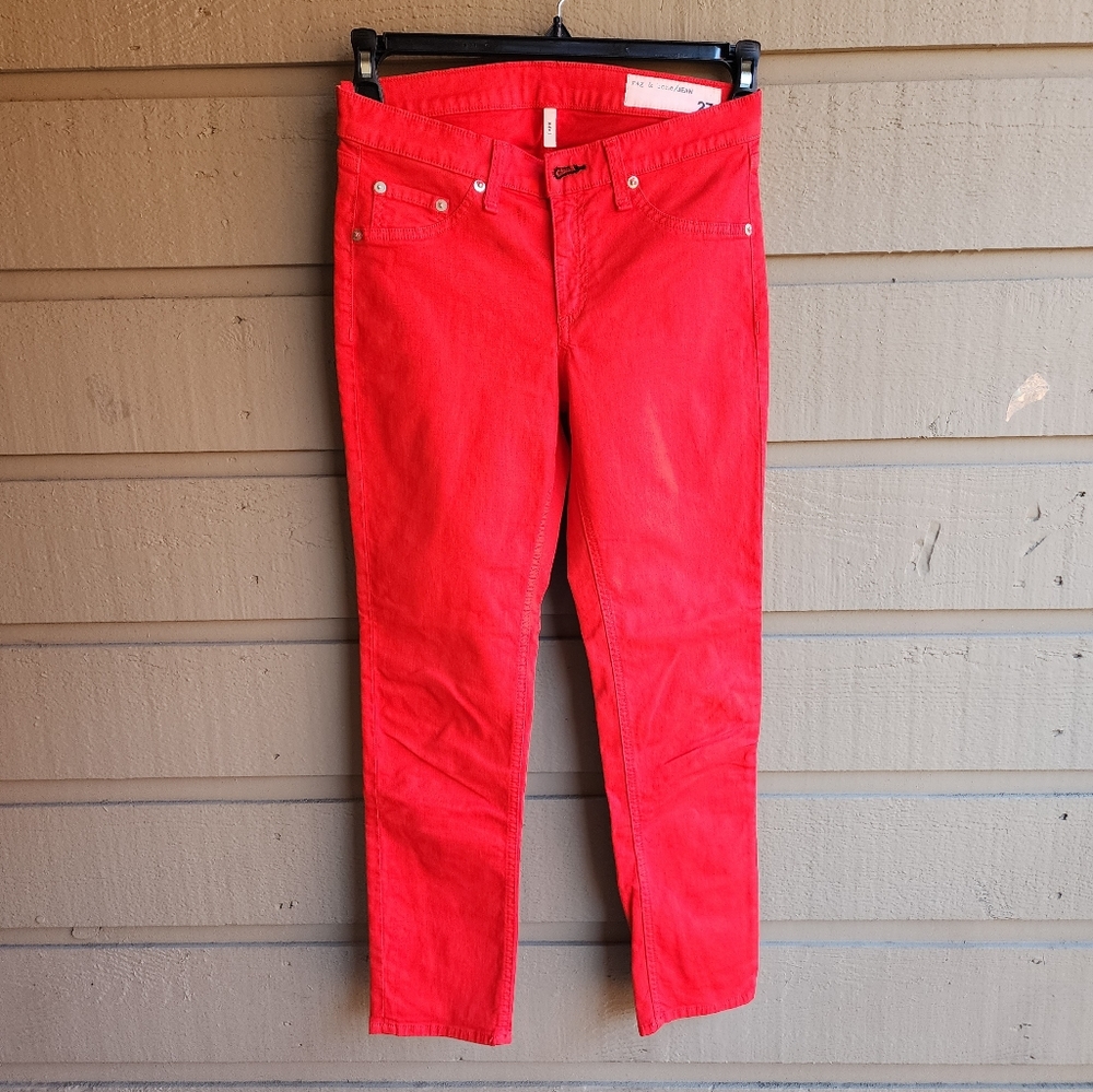 🌼Rag & Bone bright red skinny jeans